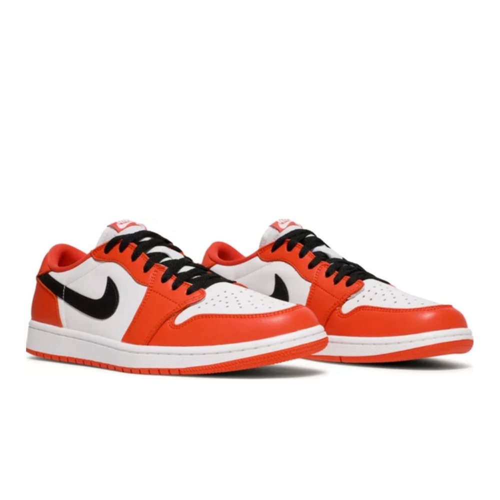 Air Jordan 1 Retro Low OG 'Starfish'   Orange-white with black laces